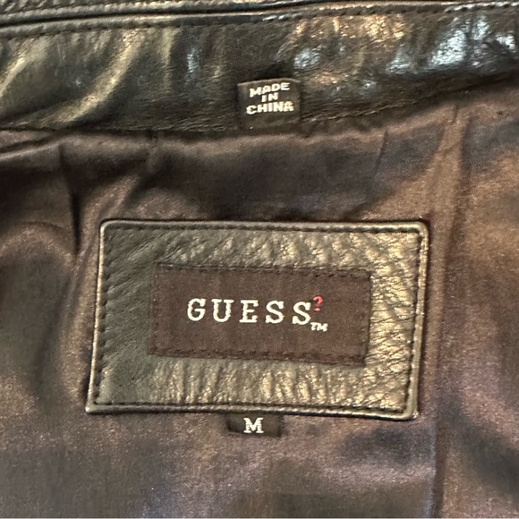 Guess Vintage 90"s Leather Jacket - Size Medium - Picture 9 of 10